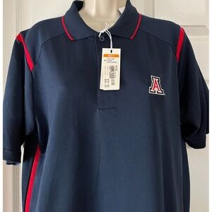 Arizona Wildcats Antigua Polo Shirt Button Front SS Medium College Basketball